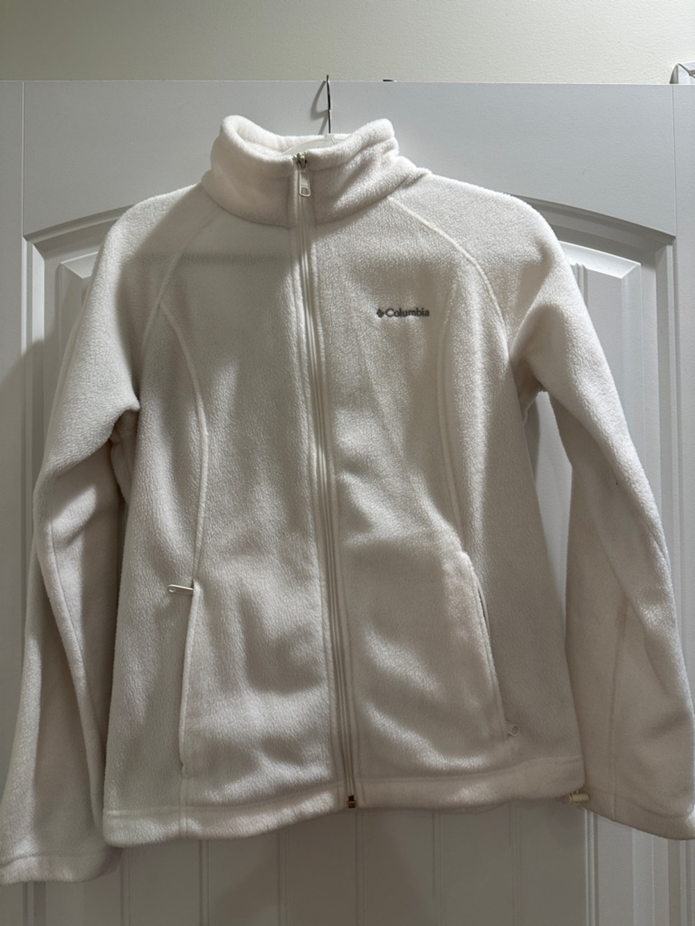 Columbia Women's Cream Full-Zip Teddy Fleece Jacket